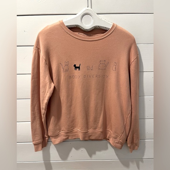 📍🧡Mimi & August Sweatshirt – “Body Diversity” – Peach – Size L - Picture 1 of 7